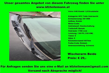 Wischerarm Beide Volvo V40 Kombi 1,8